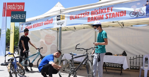 Konya’da bisiklet tamir ve bakım istasyonları ilgi görüyor