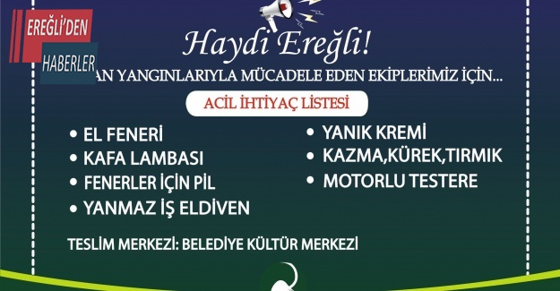 Eregli Belediyesinden büyük  yardım kampanyası