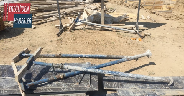 Konya’da inşaattan demir hırsızlığı